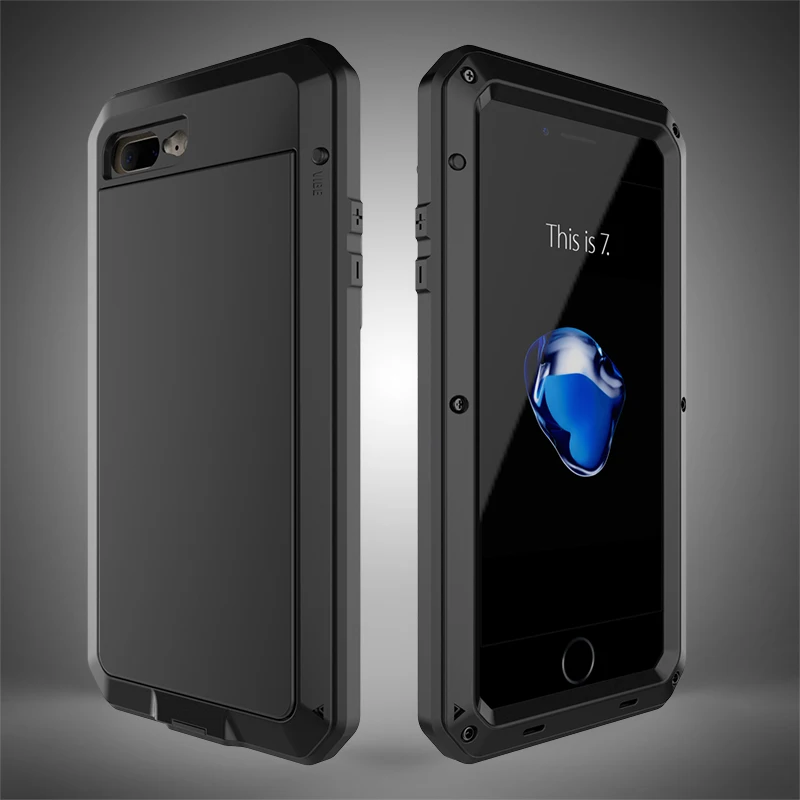 Outdoor Heavy Duty Doom Armor Shockproof Metal Case For iPhone XS MAX XR X 7 8 6 6S Plus 5 SE 5S 4 4S Dustproof Protection Cover