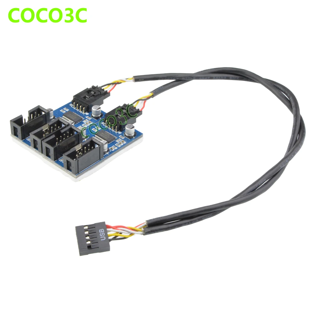 9 Pin USB штыревой разъем 1-4 Женский удлинитель для карты Настольный 9-контактный