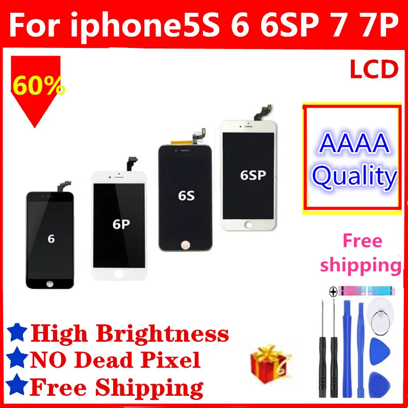 AAA + для iPhone 6 6SP lcd полная сборка в комплекте 100% с 3D Force Touch 5S 7 Plus экран Замена