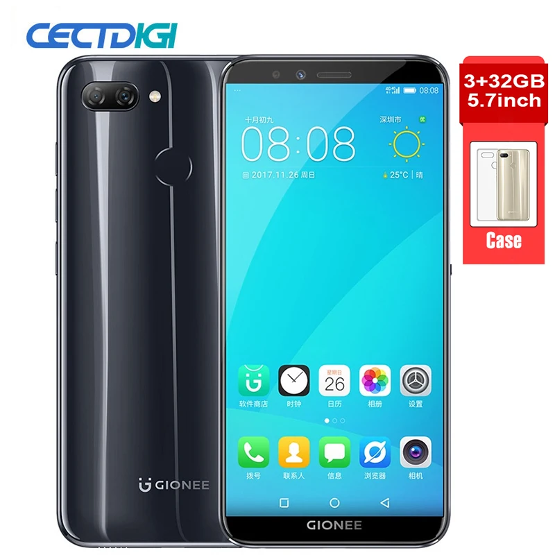 Gionee F6 мобильного телефона Android 7 1 4 аппарат не привязан к оператору сотовой связи