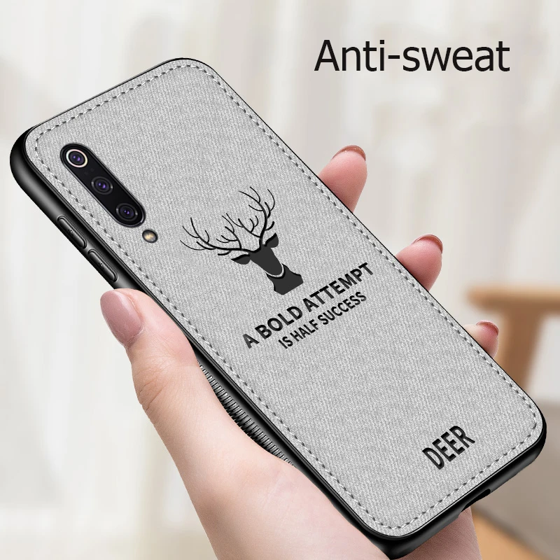 Тканевый чехол для Xiaomi mi A3 Классическая матовая кожа мягкая жесткая задняя