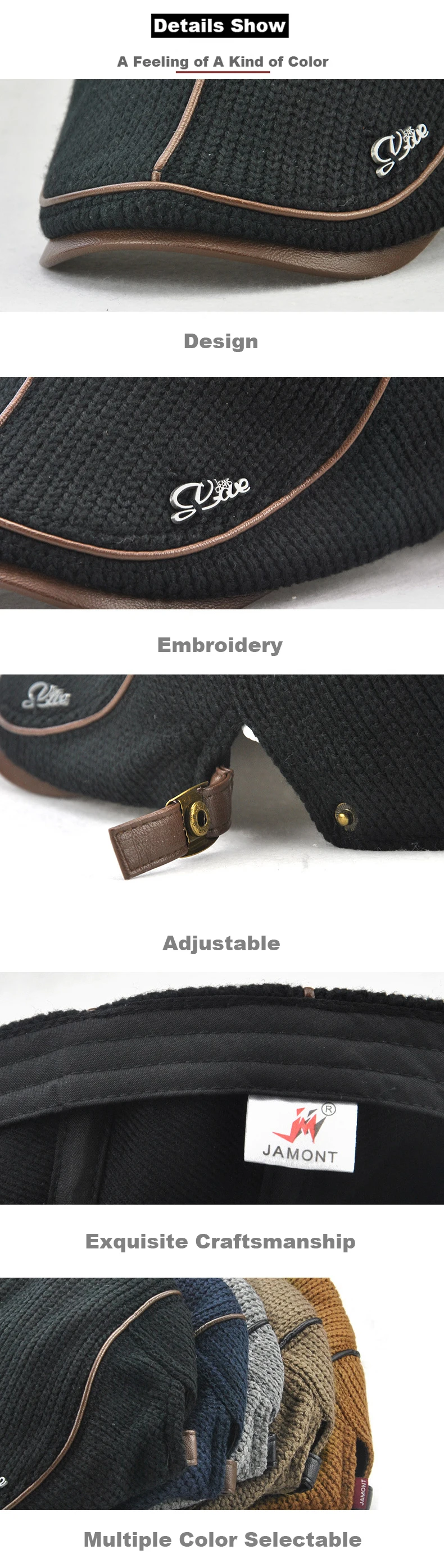 JAMONT, высококачественный брендовый вязаный берет, Casquette Homme, кожаная плоская кепка для мужчин, Boina Hombre, козырек, шапка, Planas Snapback, шапка