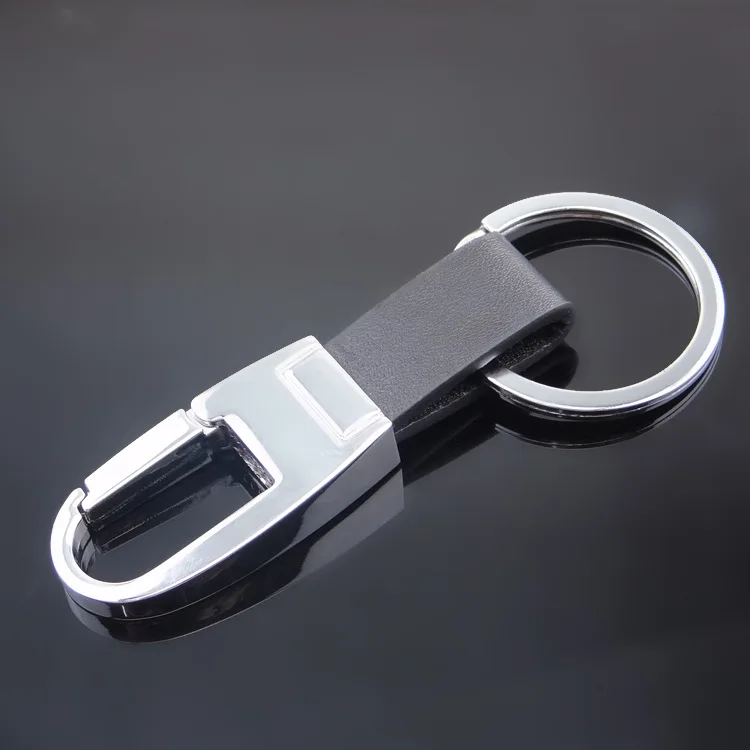 Silver TANGYIN, высокое качество, мужской автомобильный брелок, металлические креативные ювелирные изделия, подвеска для мужчин и женщин, кожаный брелок на талию с подарочным кольцом для ключей - Цвет: Silver