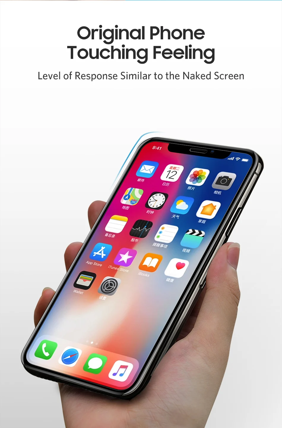 Benks закаленное стекло с узкими краями для iphone 5,8 ''XS MAX 6,5'' XR 6," HD полное покрытие защита экрана анти синий луч Передняя пленка