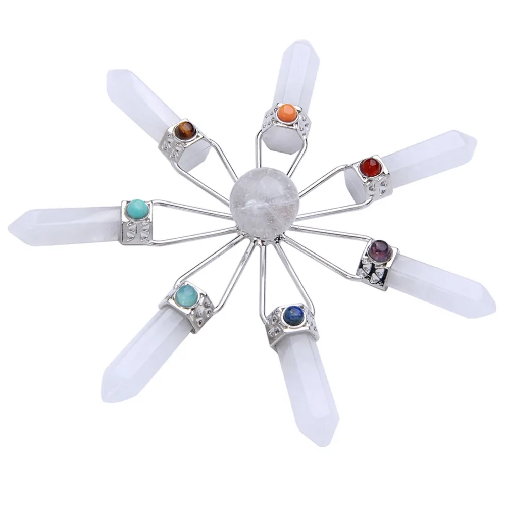 

Natural Rock Crystal Clear Quartz Sphere Reiki Healing Crystals 7 Chakra Stones Pointed Energy Generator Figurine 1pc