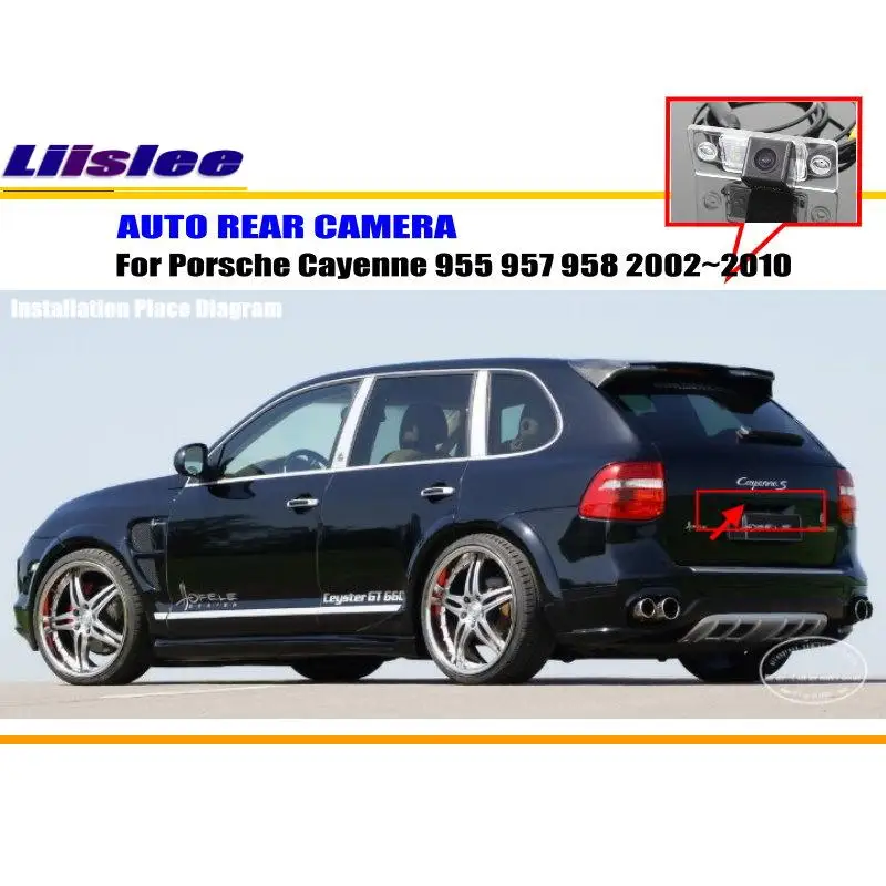 Фото Автомобильная камера заднего вида для Porsche Cayenne 955 957 958 2002 ~ 2010, камера заднего вида для парковки, автомобильные аксессуары, камера №1