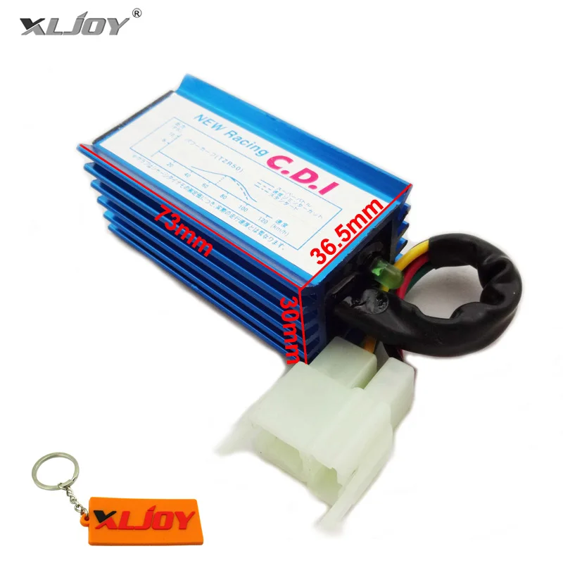 XLJOY квадратная вилка 6 Pin AC Racing CDI Алюминий для 150cc 200cc 250cc Roketa Kazuma Sunl ATV Quad Мотоцикл