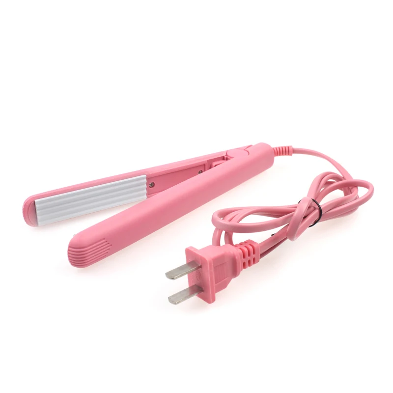 Розовый мини выпрямитель для волос утюжок быстрого разогрева керамический
