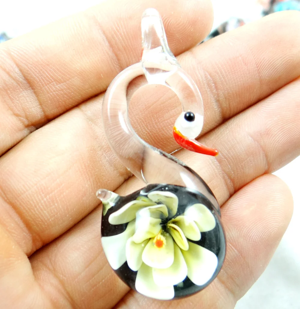 60*22 мм разноцветная цветная стеклянная подвеска Гусь ожерелье бусины P78|bead