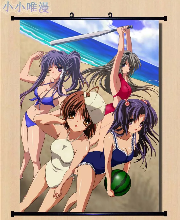 Японские декоративные рисунки раньше Fujibayashi Kyou &amp Ichinose Kotomi Furukawa Nagisa домашний