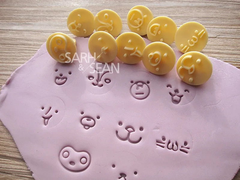 SLH269 кролик медведь лицо выражение помадка резинка паста печенье резак украшения