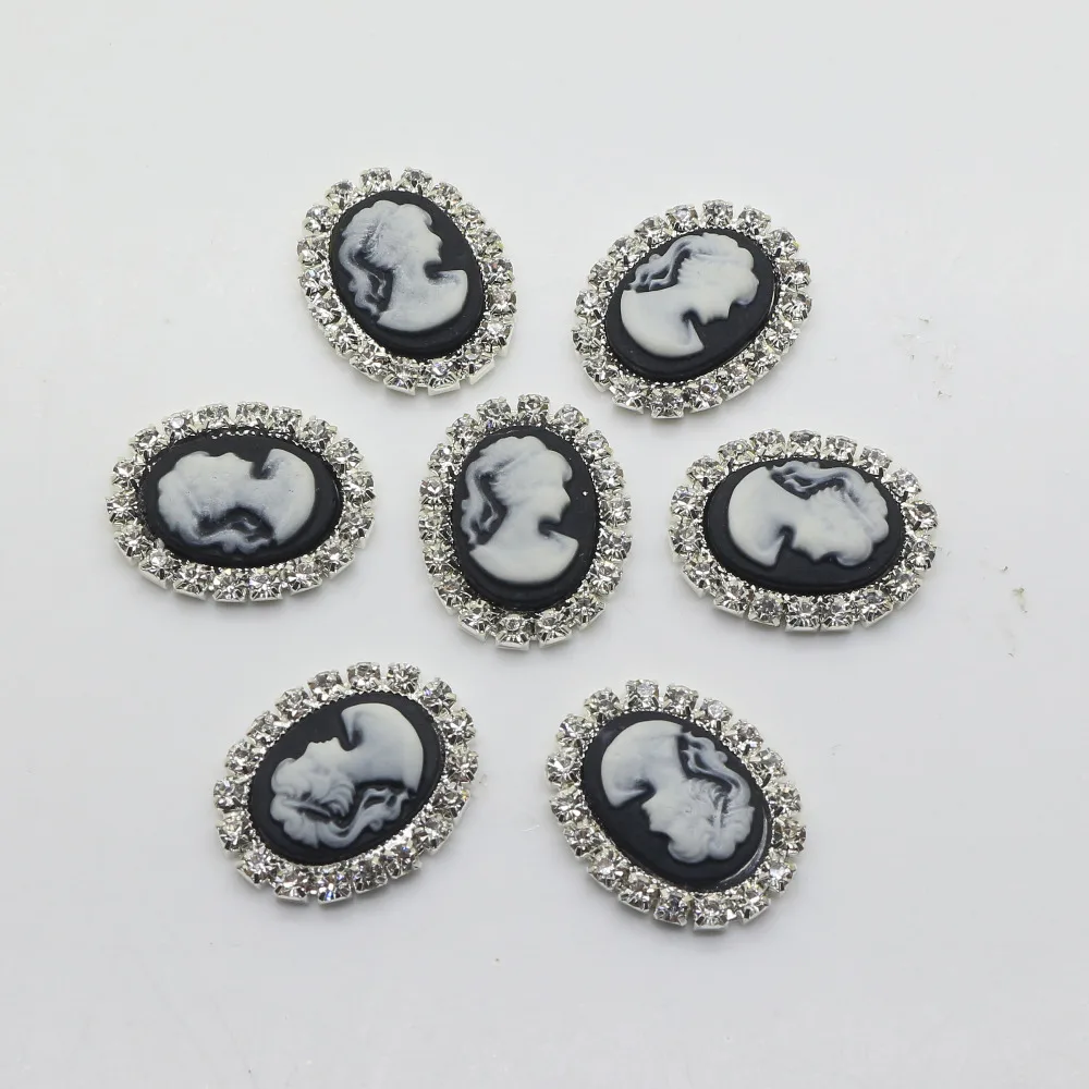 

YWXINXI 10Pcs new 20 x 15MM oval flat bottom rhinestone accessories, DIY embellishment resin clothing and hair accessories decor