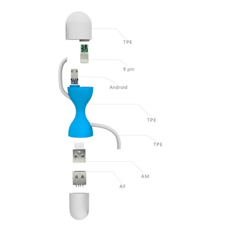 Многофункциональный usb адаптер EDAL 2 в 1 кабель для передачи данных с брелоком 2.1A