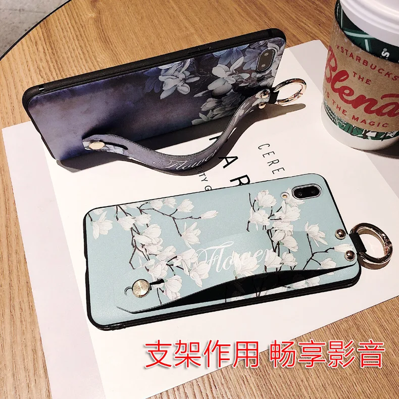 Xiao mi Red mi note 7 3D винтажный Рельефный цветочный узор на запястье Мягкий ТПУ чехол для телефона Xiaomi Redmi note 7 mi 8 9 A2Fundas