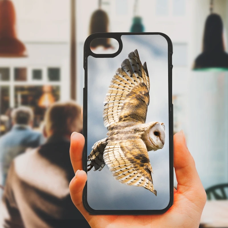 Beautiful Flamingo Eagle Owl Bird Phone Case Anti-knock Black Smooth PC Plastic Hard Cover for iphone 8 7 6 6S PLUS X 5S 5 SE |