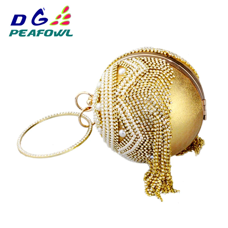 GD Peafowl Женская Роскошная Алмазная кисточка жемчужные бусины Кристалл Свадебный
