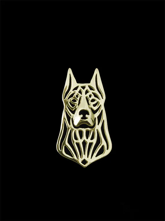 Модные высококачественные Броши Beauceron с укороченными ушками серебряные броши