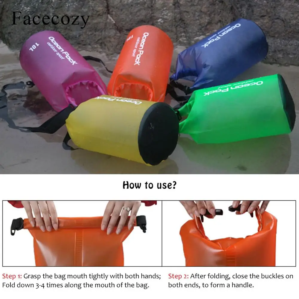 Facecozy летняя водонепроницаемая сумка для океана речная Треккинговая сухая из ПВХ