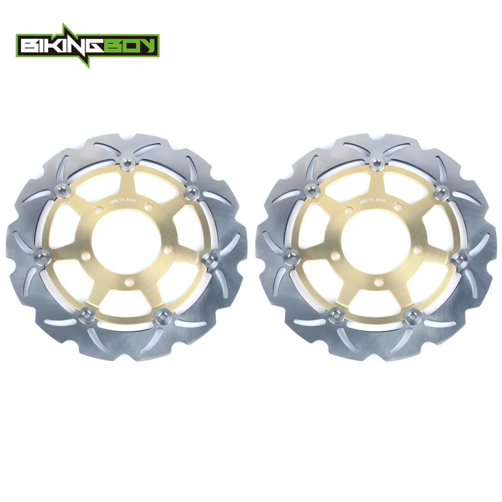 BIKINGBOY для Kawasaki Ninja ZX6R 636 ZX6RR 2003 2004 ZX-6R ZX-6RR 03 04 передние тормозные диски ZX6-R ZX6-RR набор |