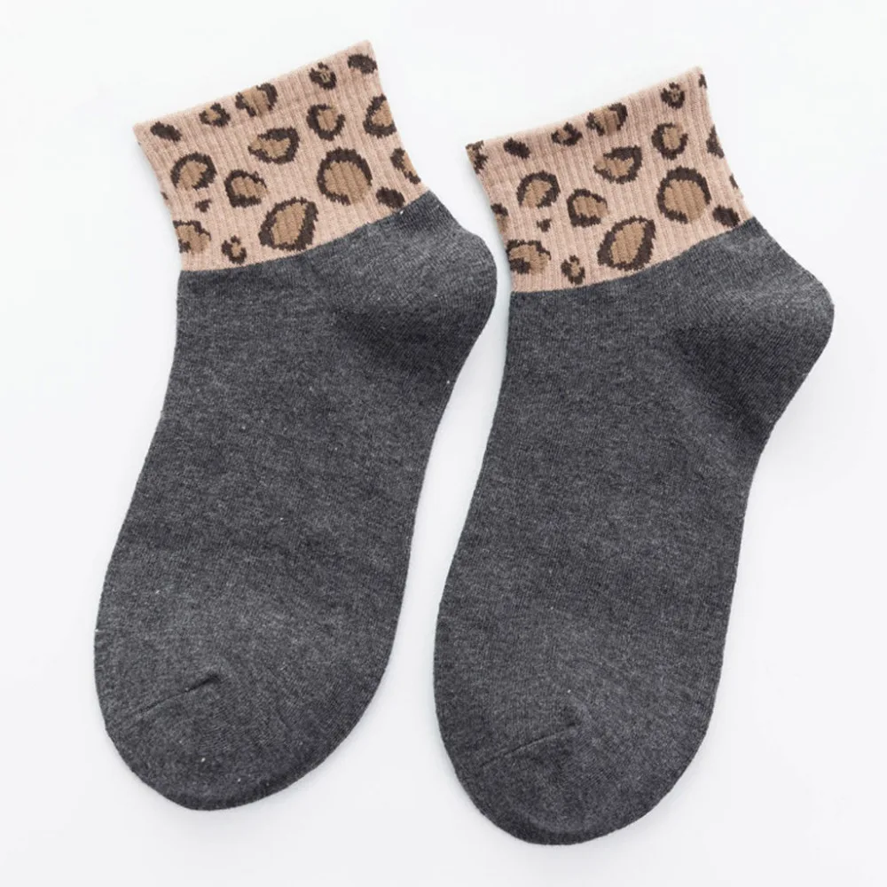 Женские носки женские с леопардовым принтом модные ножные молодежный стиль