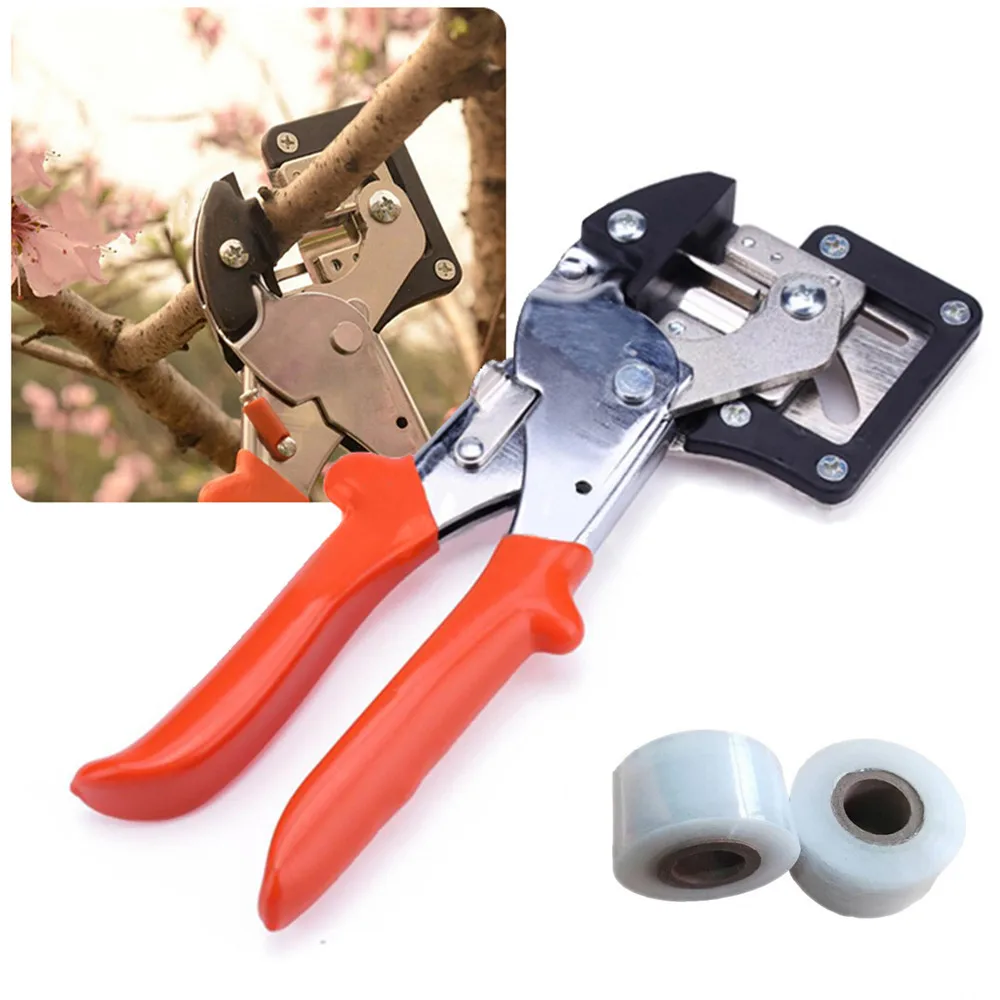 

Carbon Steel Pruning Scissor Garden Grafting Cutting Tools Gardening Fruit Tree Shears Tools with 2pcs Graft film
