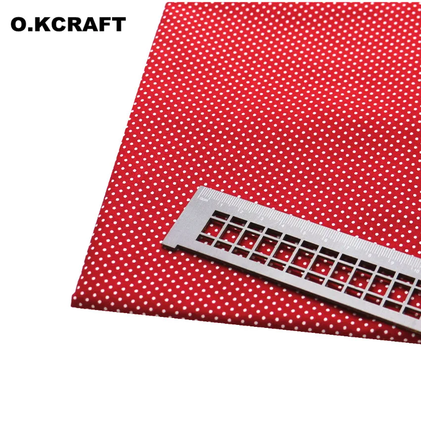 3 шт./лот хлопковая ткань поплин для лоскутного шитья печать в красный горошек