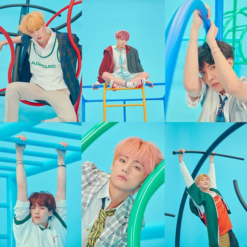 Kpop bangtan плакат ясное изображение наклейки на стену украшение дома альбом Love Yourself ответ принты белая крафт-бумага домашнее искусство