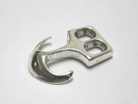 

Anchor hook clasp 25.5x18mm Antique silver Leather bracelet connector RH57