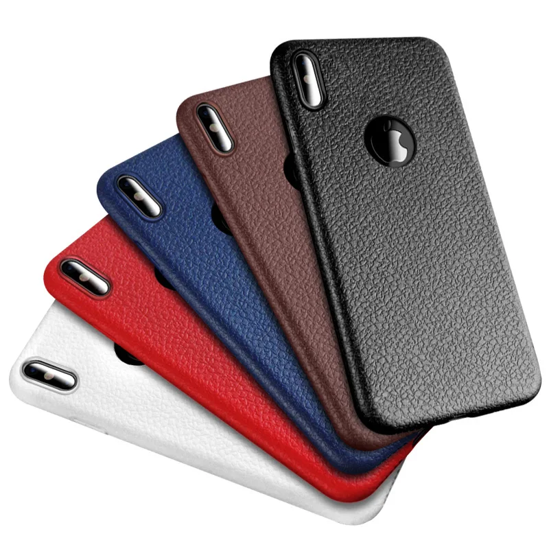 Чехол из натуральной кожи для iPhone X XS XR мягкий чехол ТПУ с логотипом 6 7 8 Plus |