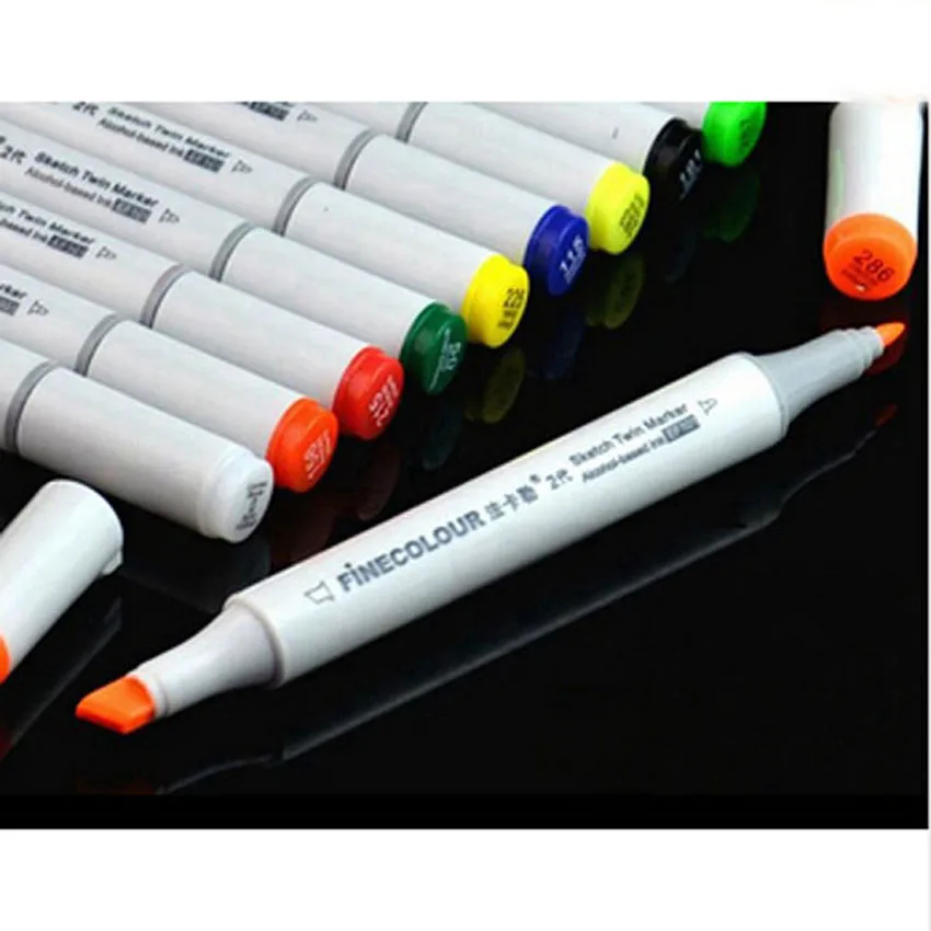 Алкоголь 48 Цвет Перманентный маркер Краски finecolourtwo поколения Copic маркеры манга
