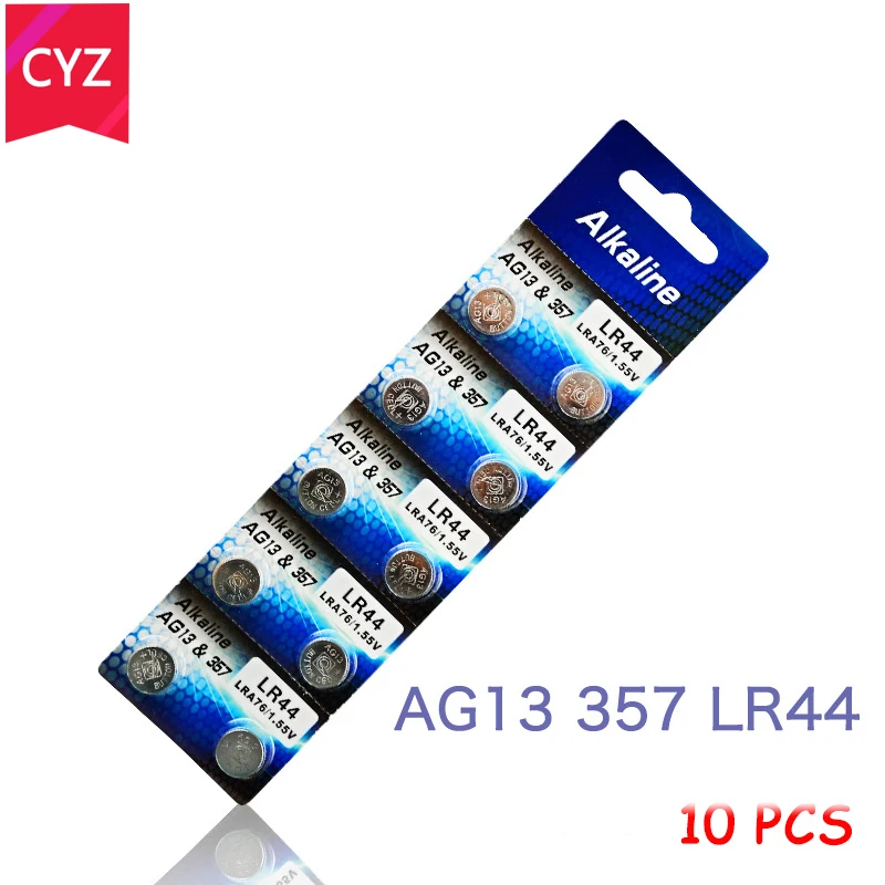 20/лот 2 карты AG13 & 357A/LR44 кнопочный Аккумулятор для монет LRA76 1 55 V литий ионные