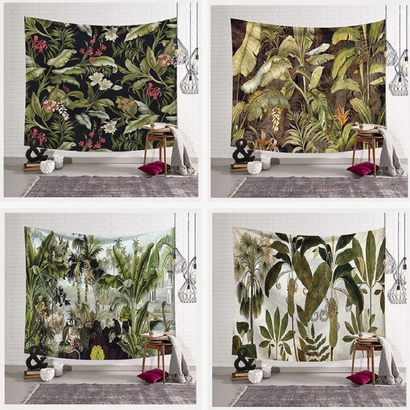 Red Flowers Tapestry Wall Hanging natural Bohemian tapestry mandalas Tenture Murale Blanket arazzo da parete 150x130cm | Дом и сад