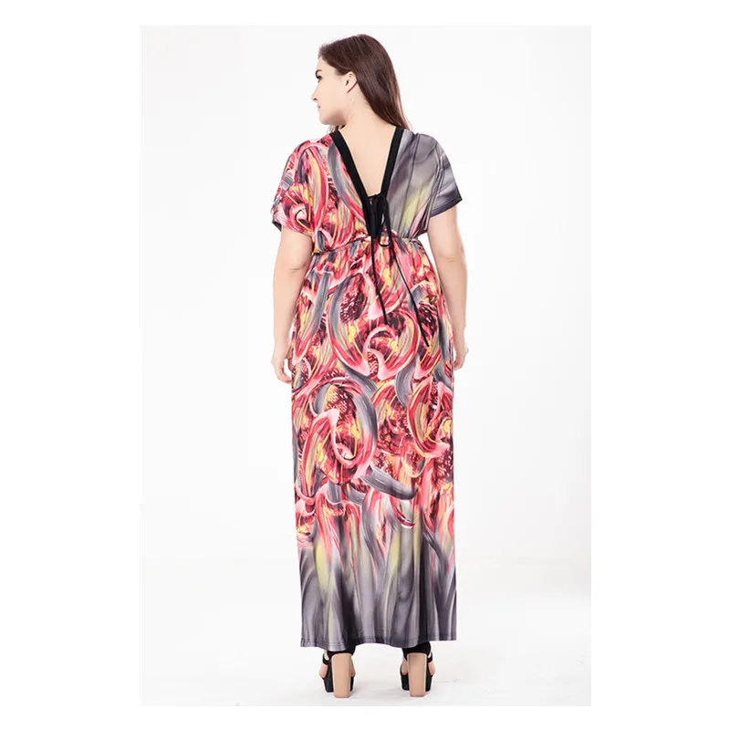 Summer Women New Style Bohemian Print Maxi Long Chiffon Beach Dress | Женская одежда