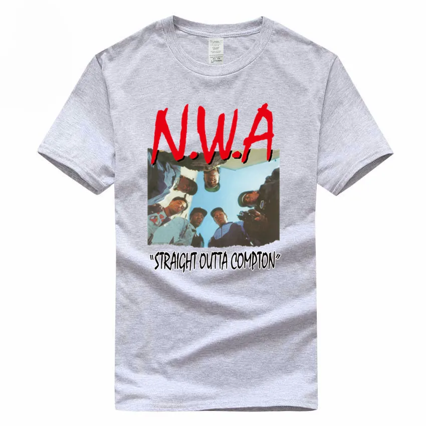Футболка в стиле хип хоп NWA Straight Out Compton Европейский Размер Летняя Повседневная
