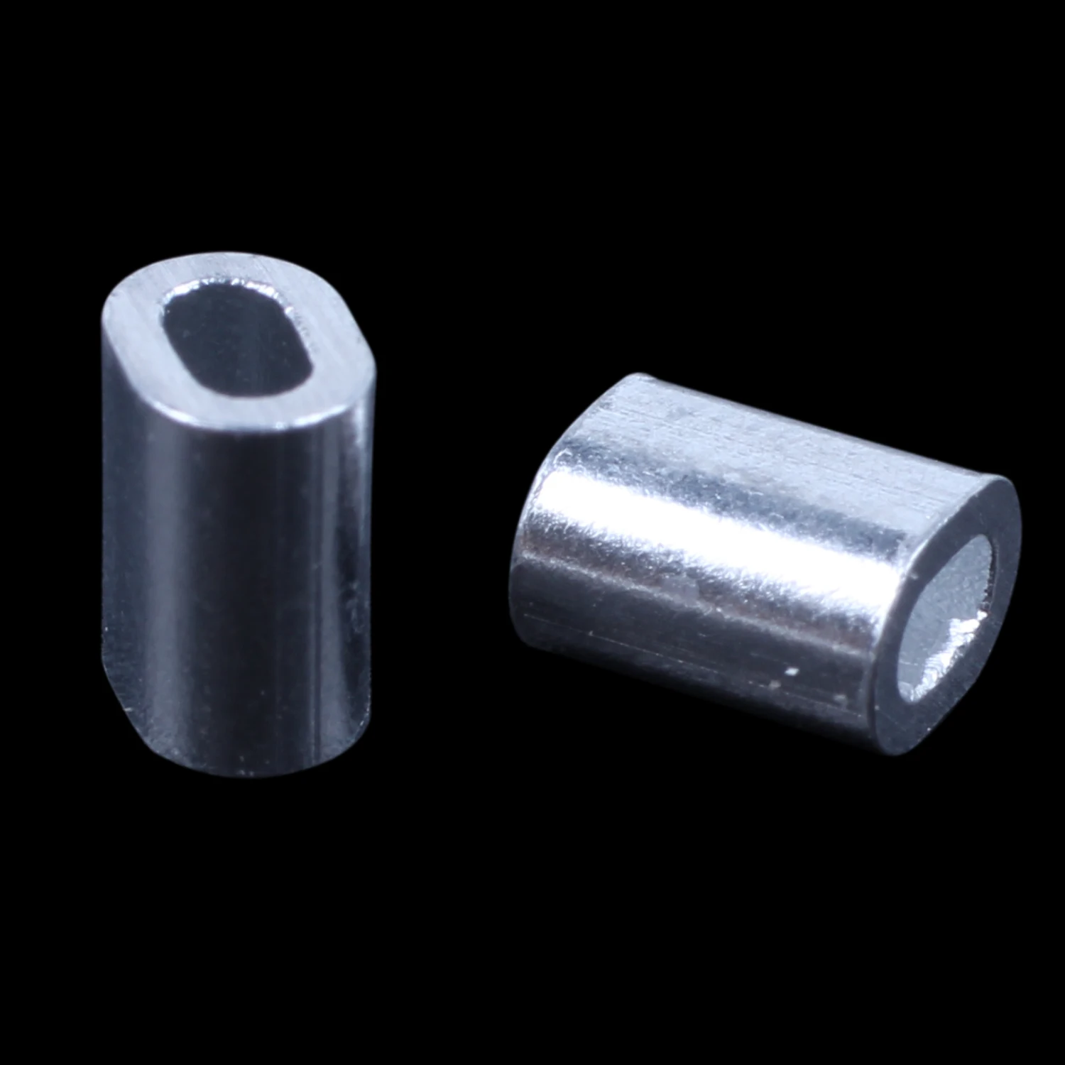 100 Pcs 1mm Steel Wire Rope Aluminum Ferrules Sleeves Silver Tone | Обустройство дома