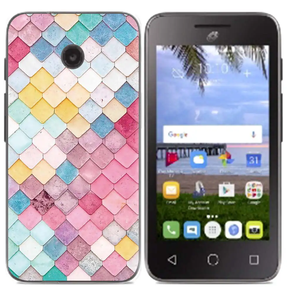 Мягкий чехол для телефона с изображением цветов Alcatel Pixi Unite/A466BG 4-х дюймовый