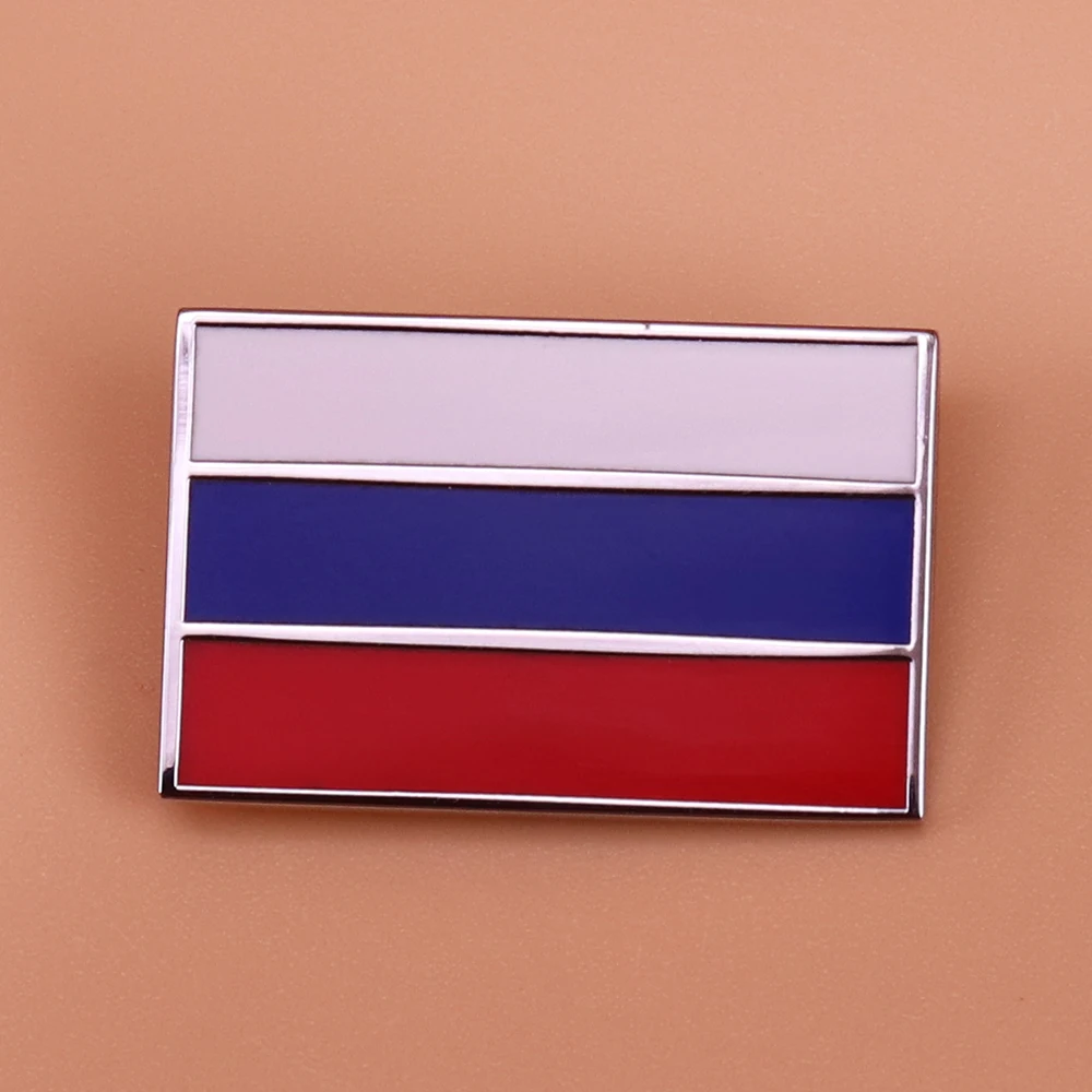 Флаг России булавка СССР брошь страна ювелирные изделия металлические значки Патриот подарок Мужское пальто аксессуары для рубашек