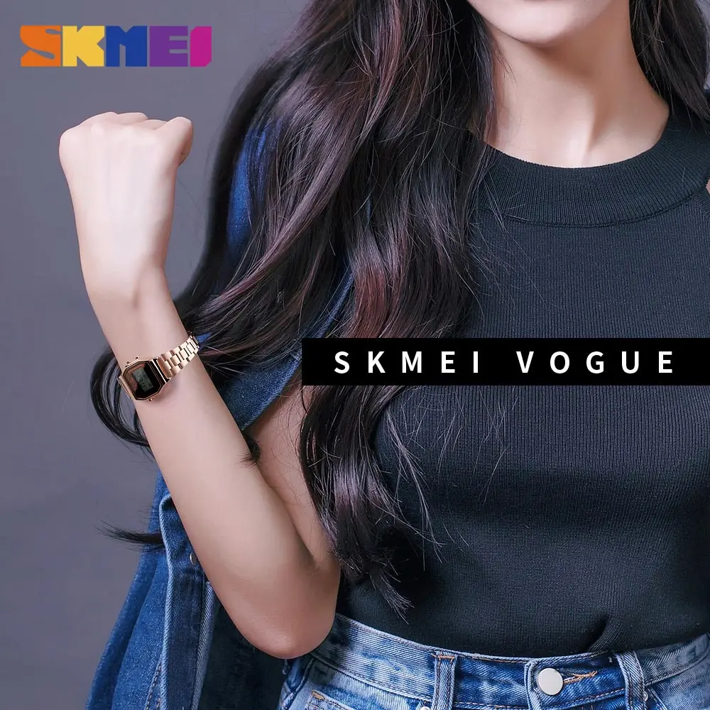SKMEI Роскошные Для женщин часы тонкий ремешок Повседневное золотые наручные 30 м