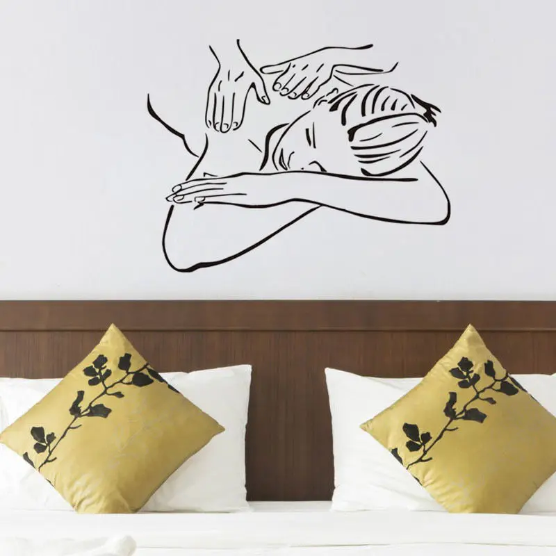 Массажные виниловые наклейки на стену для девочек спа украшение салона красоты