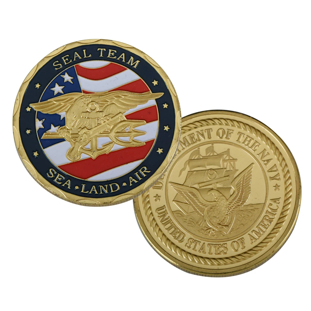 Позолоченная монета команда морского флота США памятные монеты оптовая продажа - Фото №1