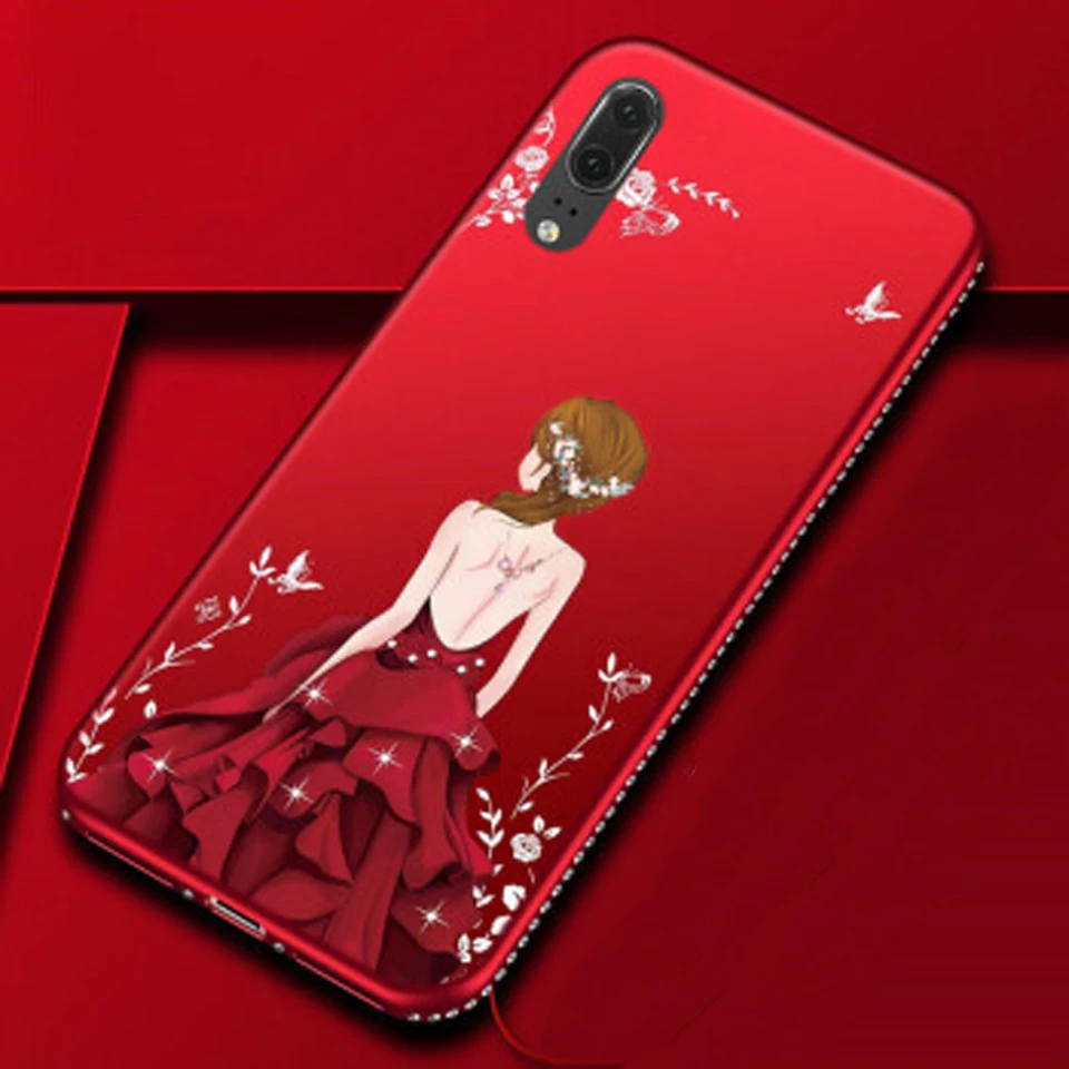 Чехол для huawei P20 крышка ТПУ свадебное платье с блестками чехол Коврики 20 Pro 10 9 Honor 8