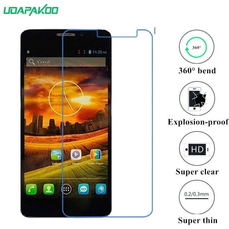 Udapakoo прозрачная закаленная (мягкое стекло) пленка для Alcatel One Touch Idol X + 6043 6043A нано