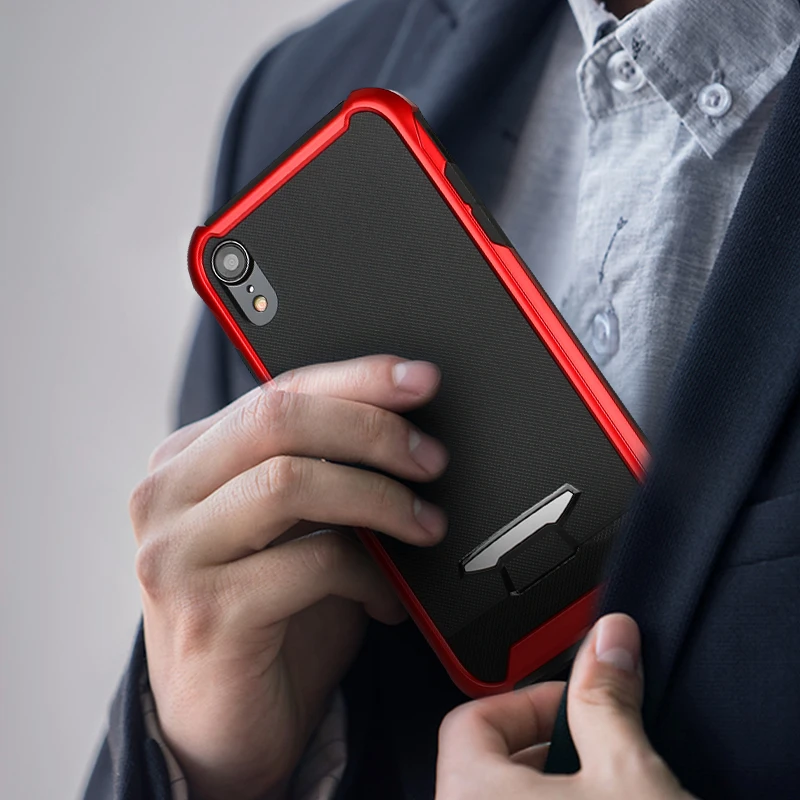 Сверхпрочный чехол от смешанного воздействия Прочный для Iphone X XR XS Max Жесткий ПК +