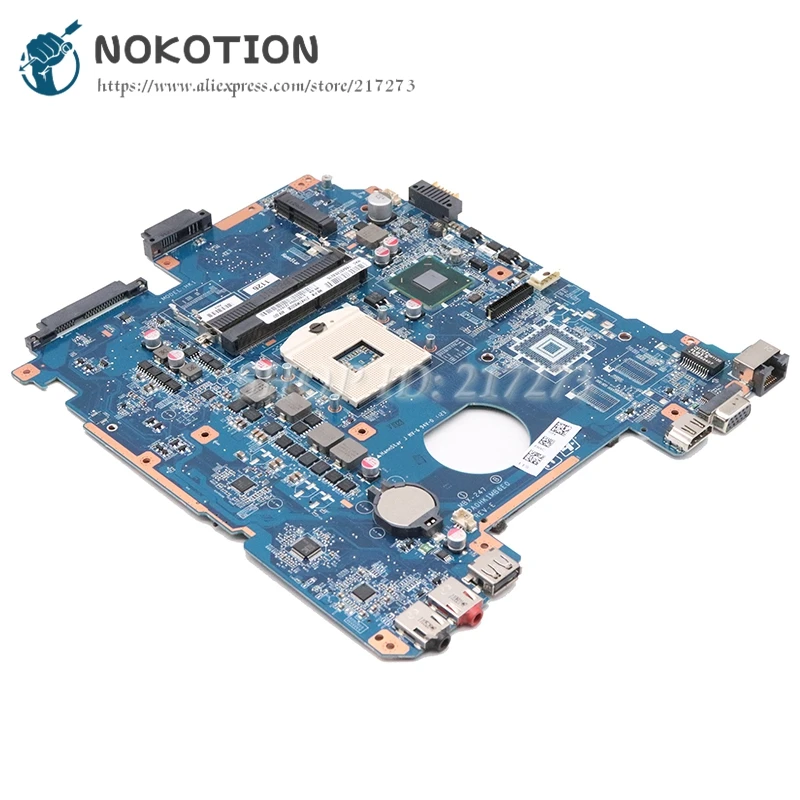 

NOKOTION For SONY VPCEH PCG-71912L VPCEH14FM Laptop motherboard A1827699A DA0HK1MB6E0 REV.E HM65 MBX-247 Mainboard