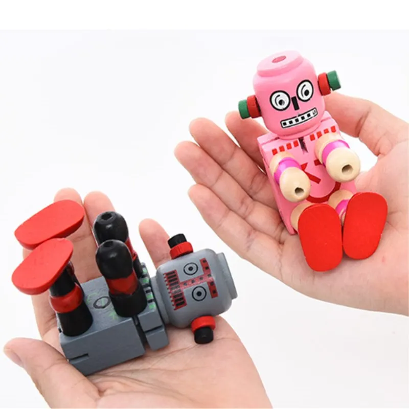 Small wooden Children Wooden early childhood toys creative personality building blocks deformable elastic robots | Игрушки и хобби