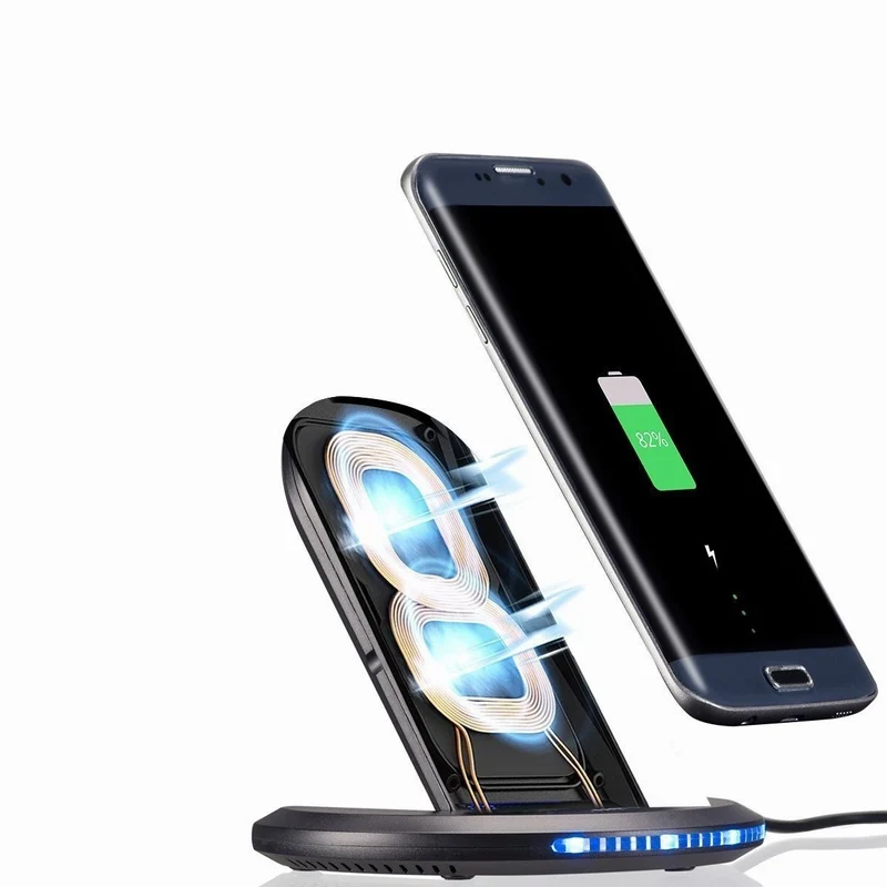 Ascromy быстрая Беспроводная зарядка Складная подставка для Samsung Galaxy Note 8 S8 Plus S9 iPhone X