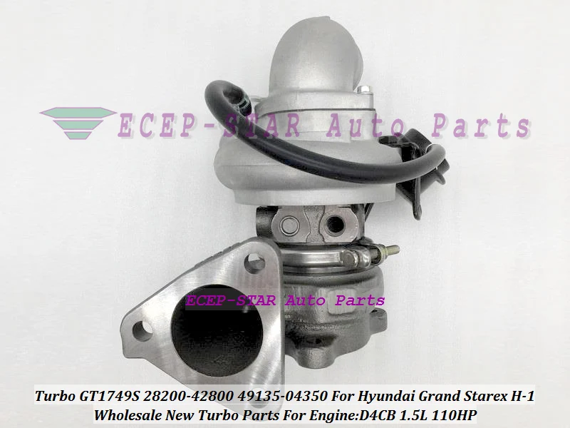 Турбина GT1749S TF035 49135-04350 28200-42800 2820042800 28200 42800 Турбокомпрессор Для Hyundai Grand Starex D4CB л л.с.