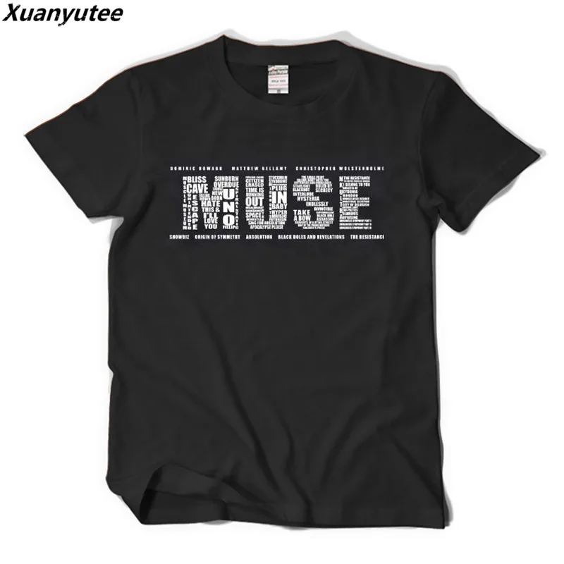 Мужская футболка в стиле панк рок Xuanyutee Muse Fan хлопковая Футболка с круглым вырезом