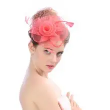 Свадебный головной убор Свадебные шляпы Bridals аксессуары свадебная прическа цветок расческа для волос Свадебные вуалетки аксессуары Клетка вуаль - Цвет: style 13