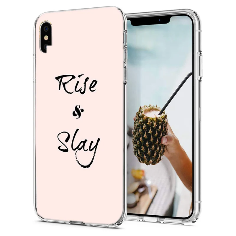 Мягкий чехол для телефона iPhone6 7 8 XS Max чехлы из силикона ТПУ цветной розовый с